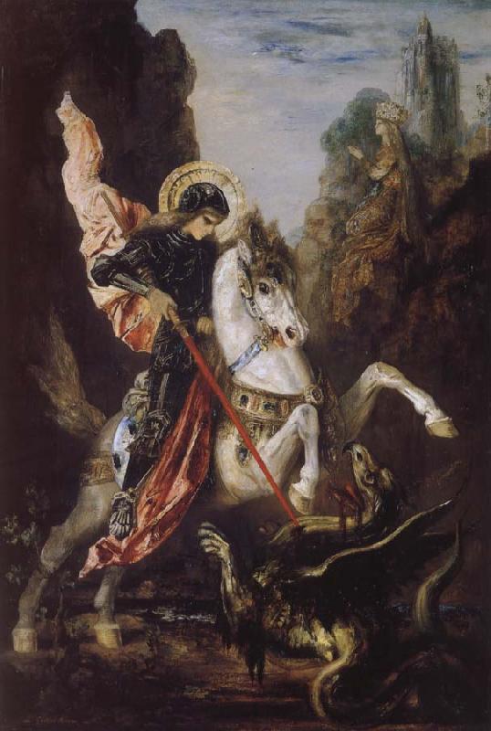 Gustave Moreau Saint George and the Dragon France oil painting art